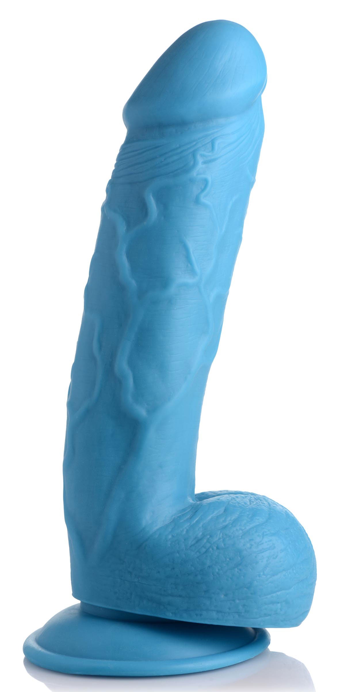 Pop Pecker 8.25 Inch Dildo With Balls - Blue-7