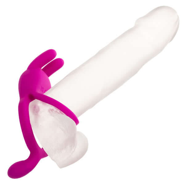 Closer Intimate Rechargeable Ring Touch Pink paired with a clear silicone product for enhanced intimacy.