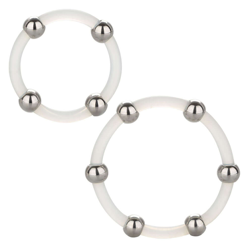 Steel Beaded Silicone Ring Set-2