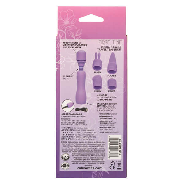 First Time Rechargeable Travel Teaser Kit - Purple-2