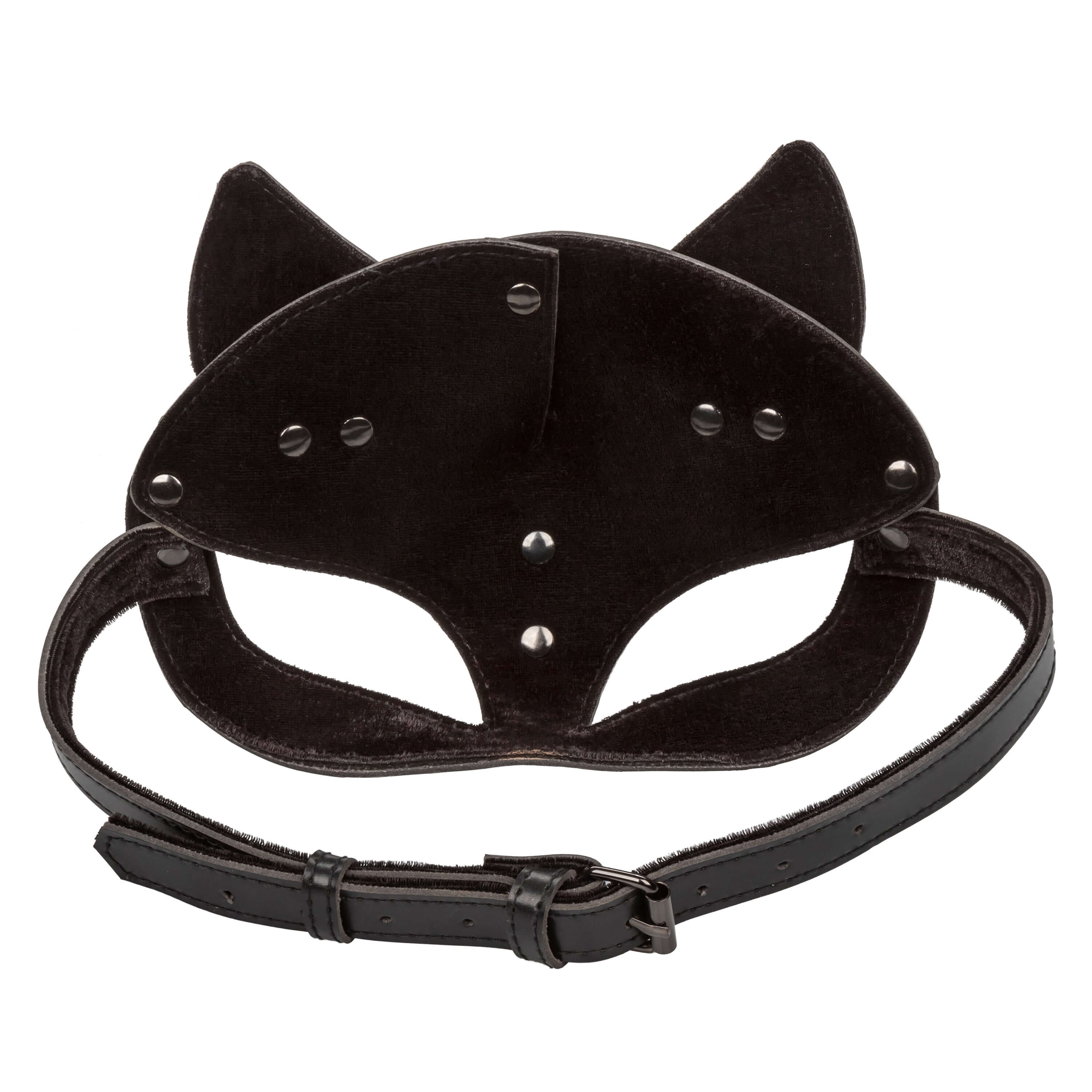 Euphoria Collection Cat Mask Black, a seductive black cat mask with ears for role-play and fantasy styling.