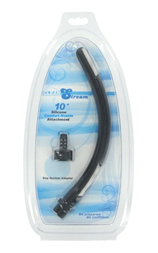 10 Inch Silicone Comfort Nozzle Attachment in packaging, designed for enhanced comfort in personal cleansing.