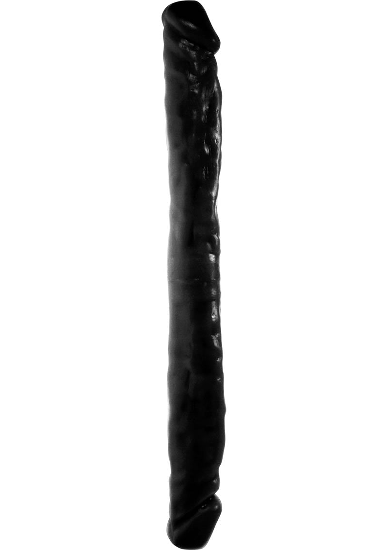 ME YOU US Eighteen Realistic Double Dong 18 Inch Black with lifelike details and flexible design