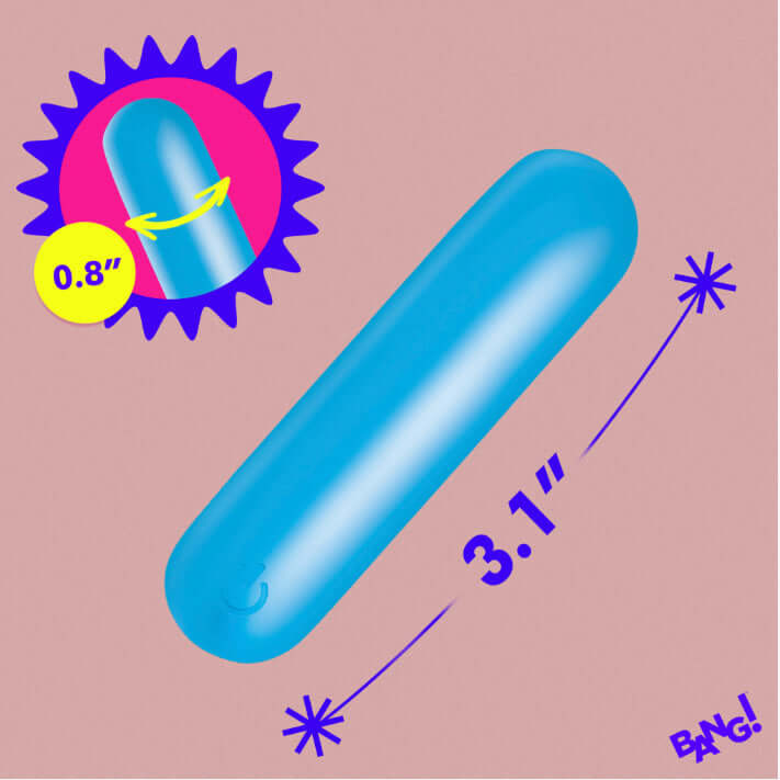 Flexible Silicone Bullet - Blue-1