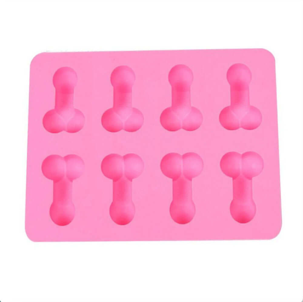 Party Penis Chocolate Ice Tray Pink silicone mold for fun party treats