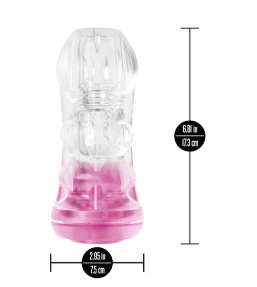 Enlust Candice Stroker Pink Clear showcasing its dimensions and design for immersive stimulation.