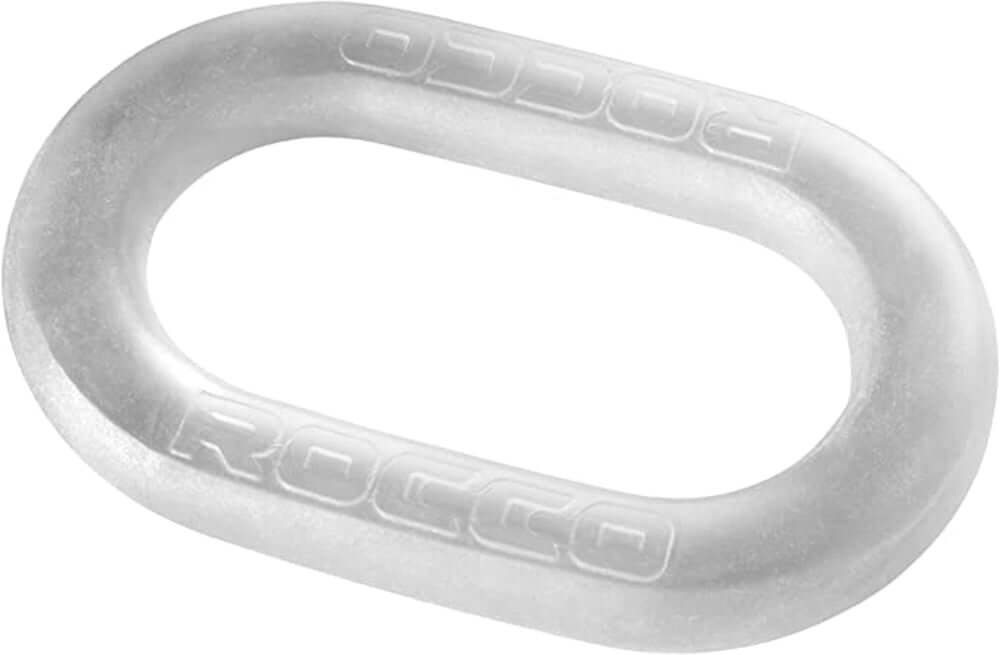 The Rocco 3-Way XL Wrap Ring Clear Perfect Fit, a versatile pleasure accessory for customizable comfort.