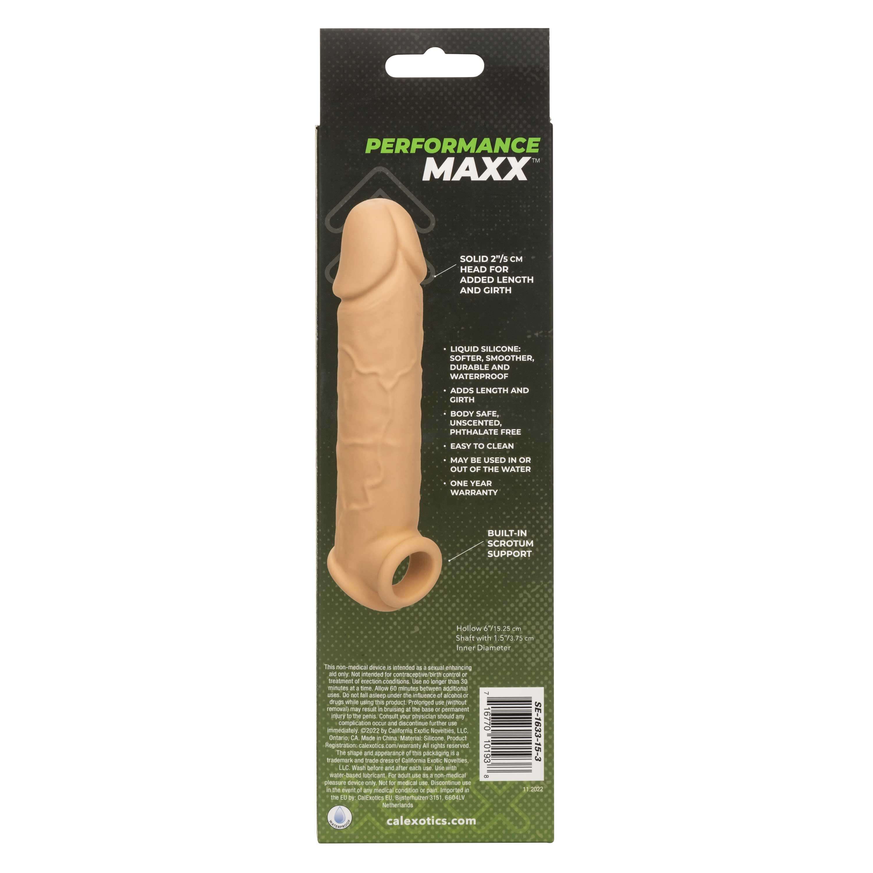 Performance Maxx Life-Like Extension 8 Inch Ivory packaging highlighting realistic design and enhanced support features.