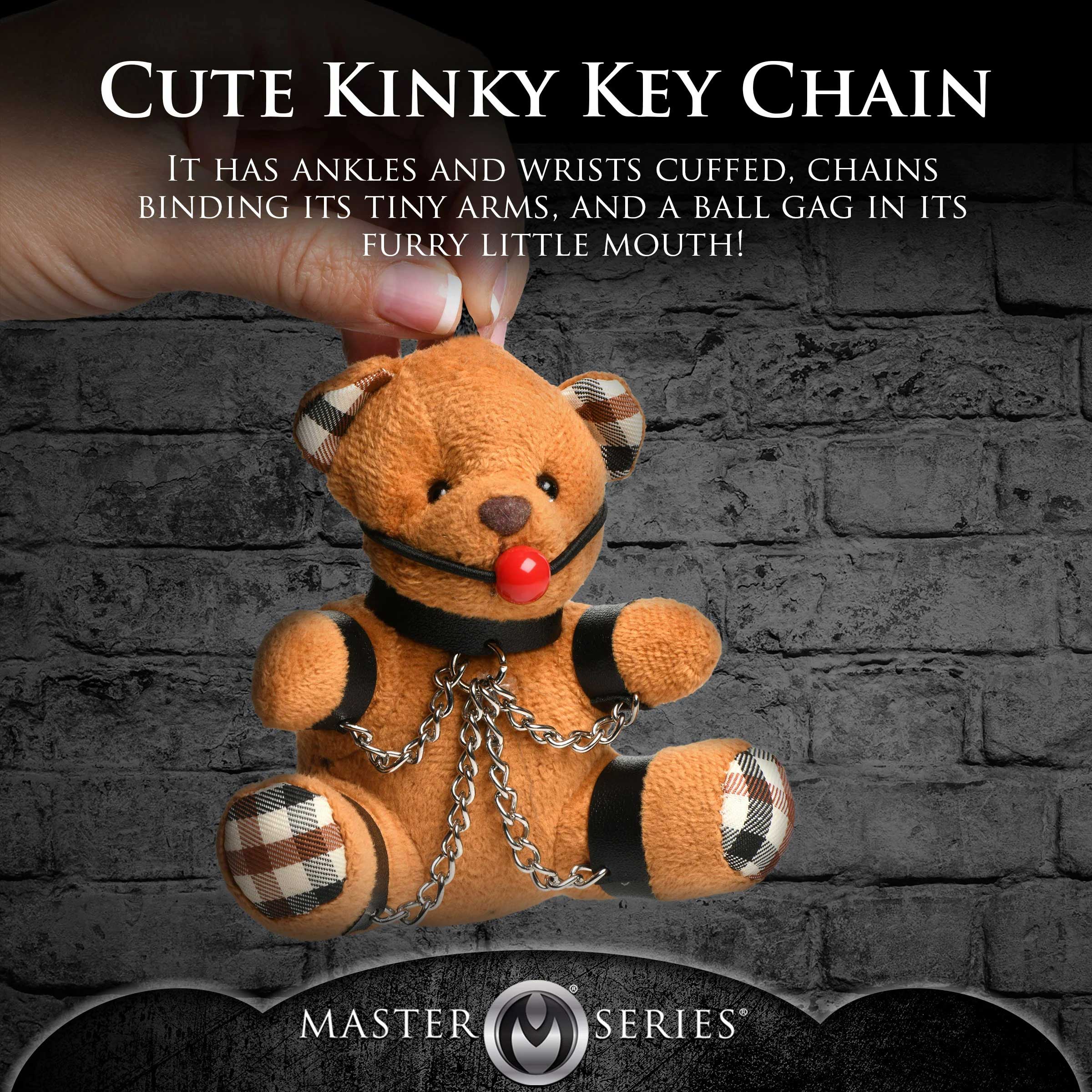 Gagged Teddy Bear Keychain-1