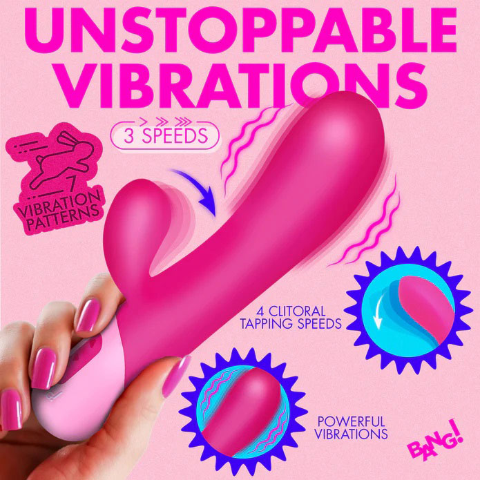 Clit Tapping Vibrating Rabbit - Pink-4