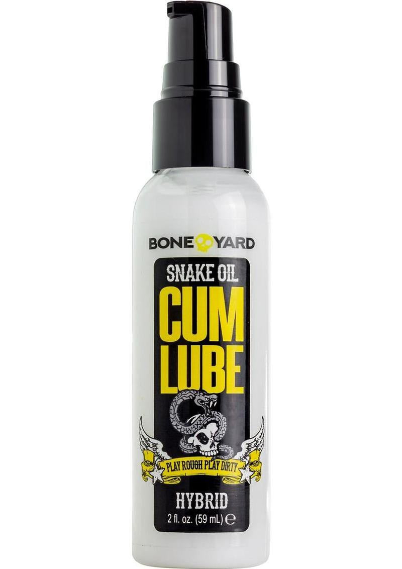 Boneyard Snake Oil Cum Lube Hybrid Blend Lubricant 2 Oz in a spray bottle with a sleek design