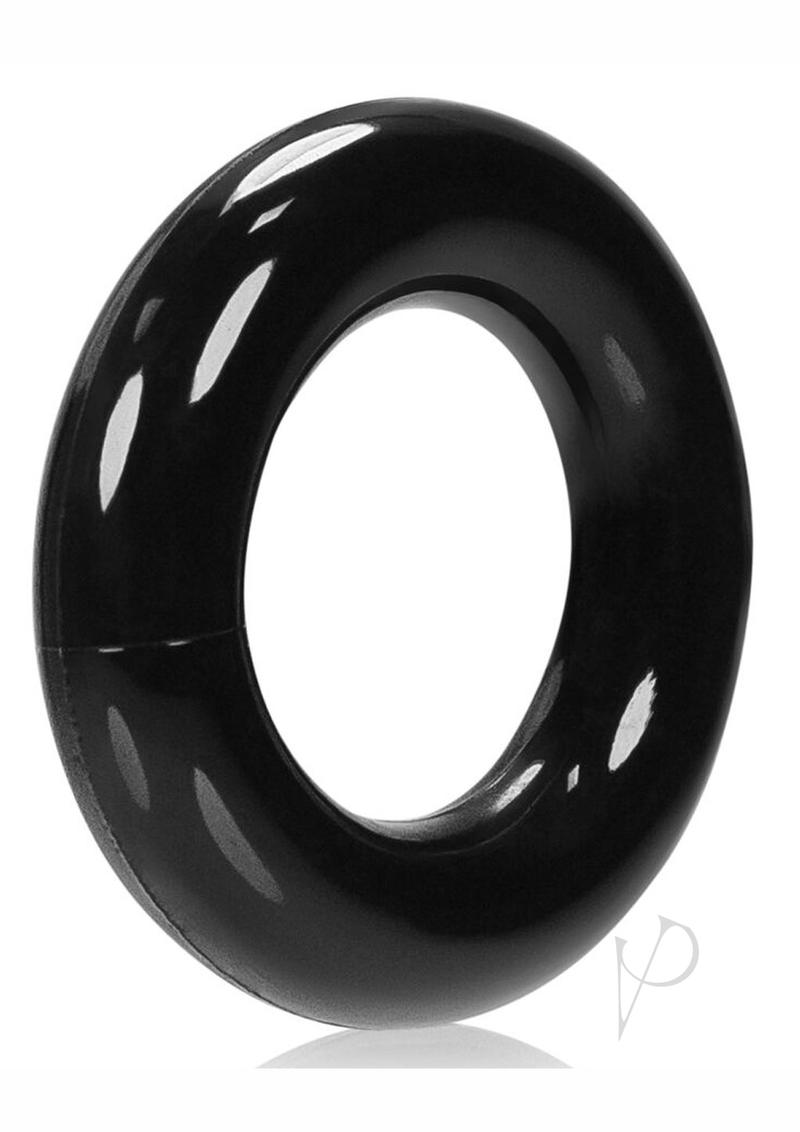 Oxballs OXR-1 Single Cock Ring Black, sleek jelly ring made of flexible material, perfect for comfortable wear.