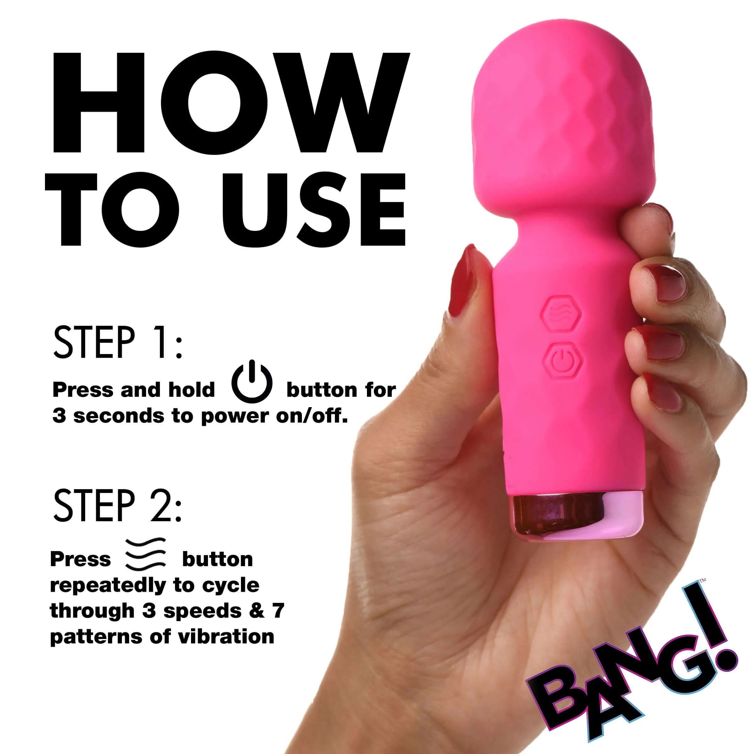 10x Mini Silicone Wand - Pink-3