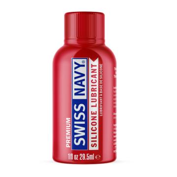 Swiss Navy Silicone Based Lubricant 1 Oz bottle for enhancing intimacy and comfort.