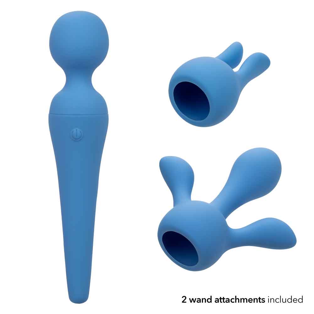 Couture Collection Body Wand Kit in blue with 2 included wand attachments