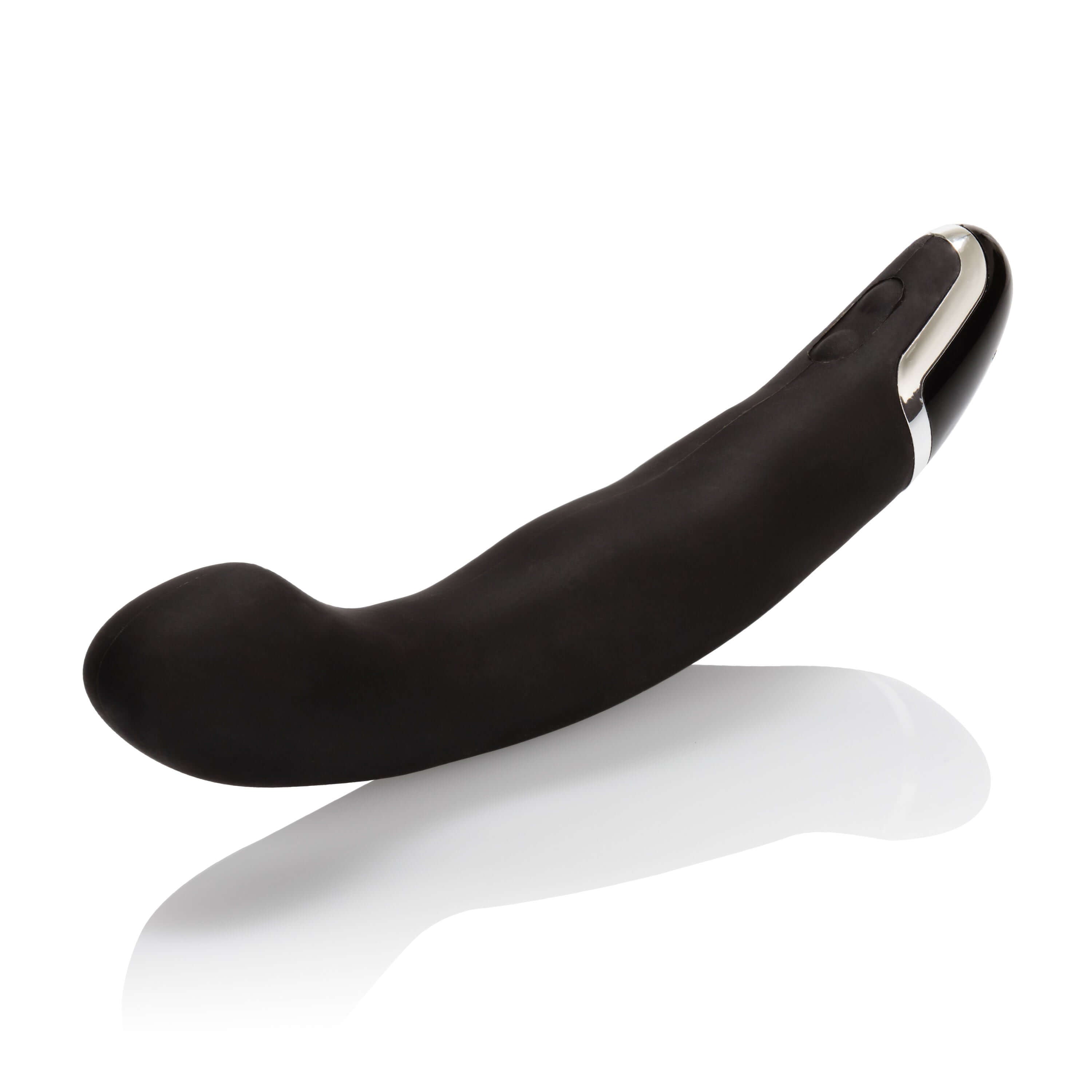 Dr Joel Silicone Smooth Prostate Massager in sleek black silicone, designed for targeted stimulation and comfort.