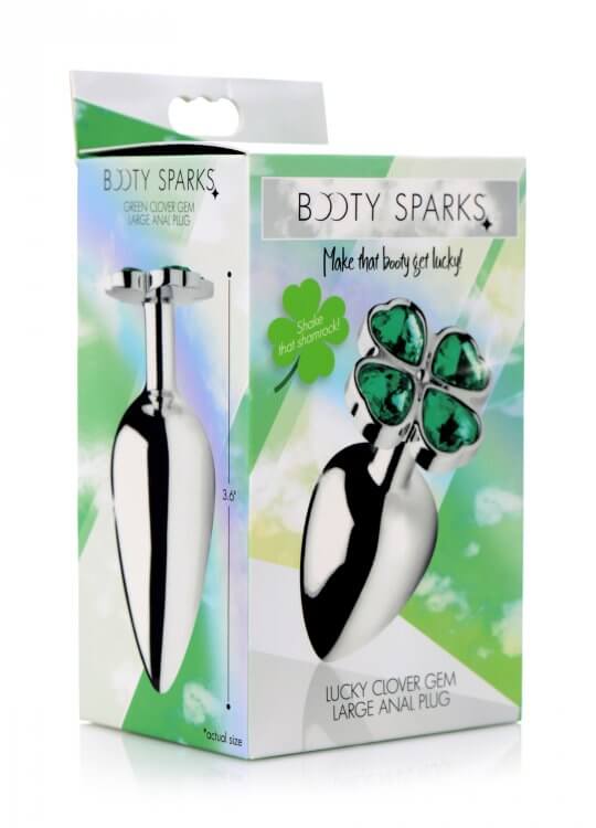 Lucky Clover Gem Anal Plug - Large-0