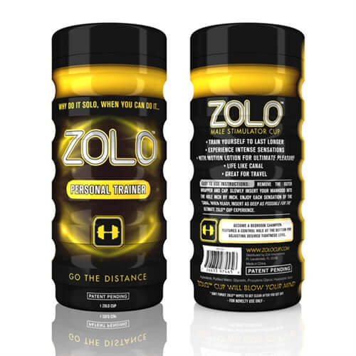 ZOLO Personal Trainer Cup Stroker, male stimulator cup designed for enhanced performance and control.