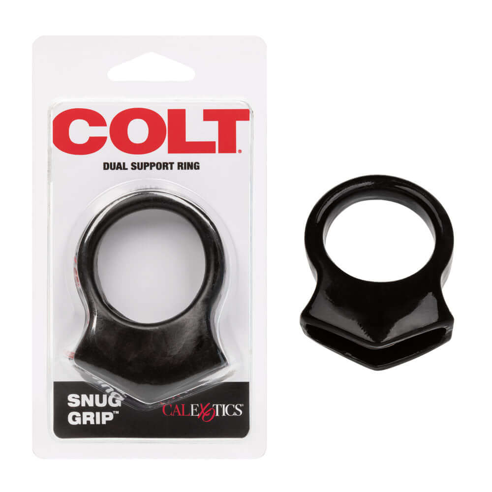 Colt Snug Grip Black dual support ring designed for enhanced stamina and heightened sensation in a comfortable design.