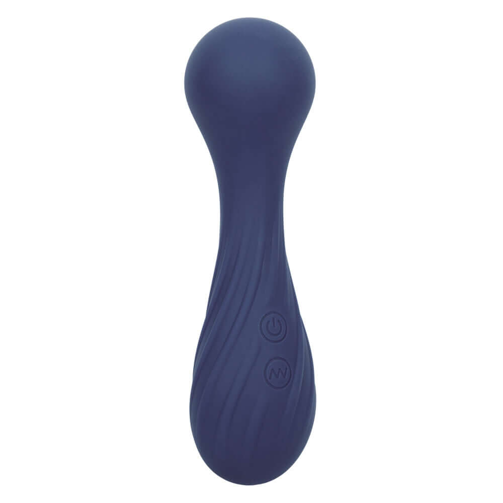 Charisma Temptation Compact Wand Massager in Blue - Flexible silicone design, body-safe material for comfort and pleasure.