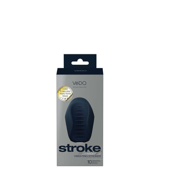 Stroke Rechargeable Vibrating Stroker - Black-1