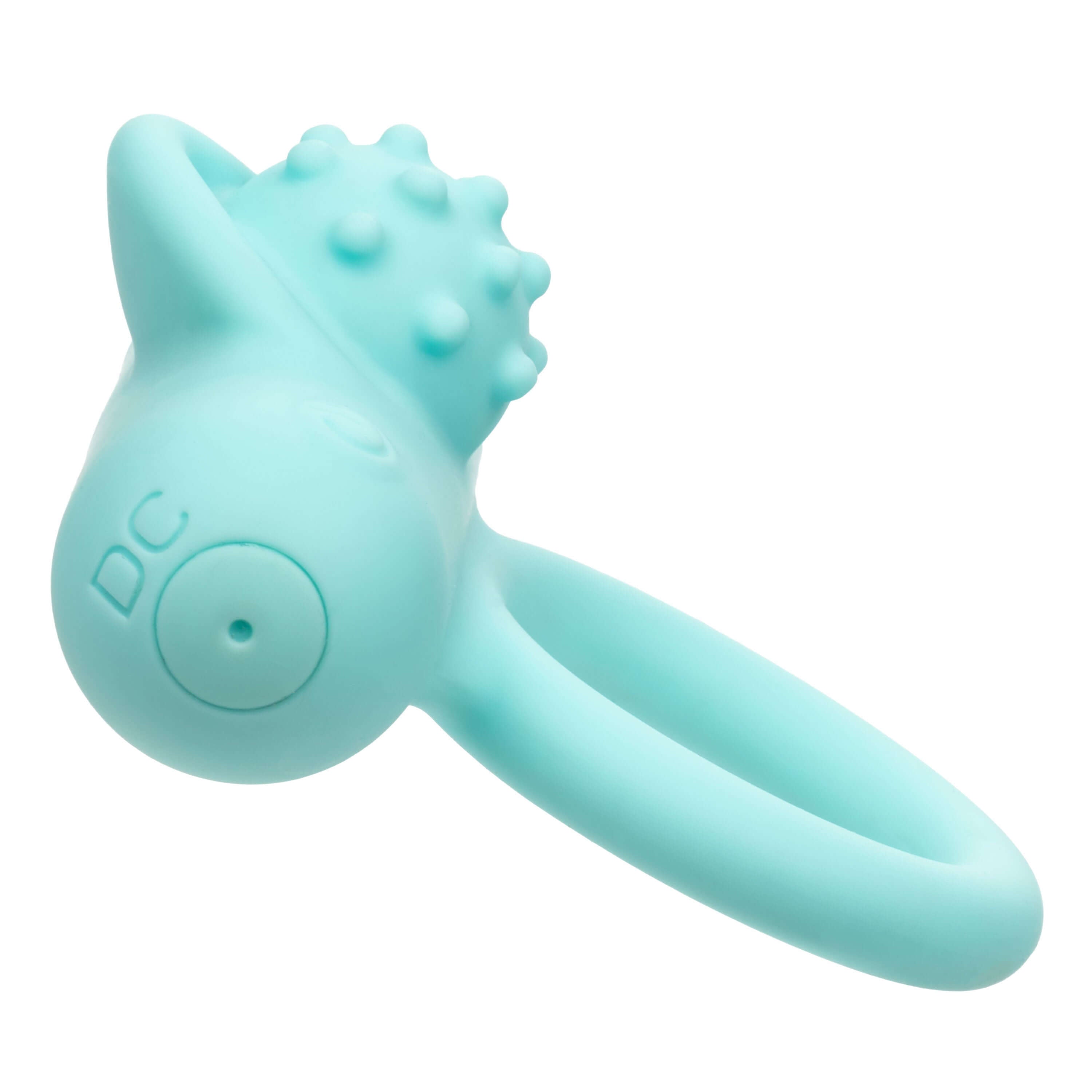 Silicone Rechargeable Nubby Lovers Ring Delight Blue for enhanced pleasure with textured stimulation.