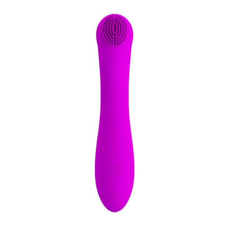 Pretty Love Len Rechargeable Wand Massager Purple, a compact and powerful purple pleasure device for targeted stimulation.