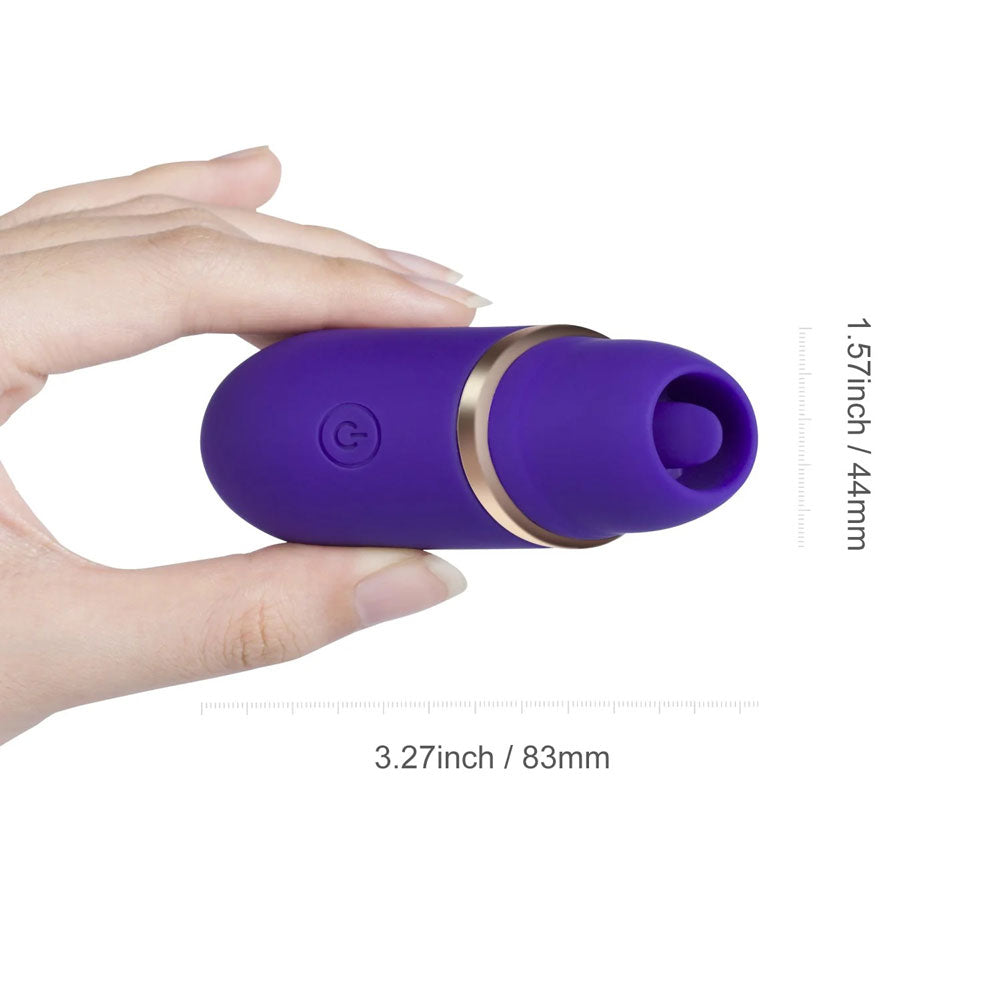 Abby - Mini Clit Licking Vibrator Tongue Sex Toy  - Purple-1
