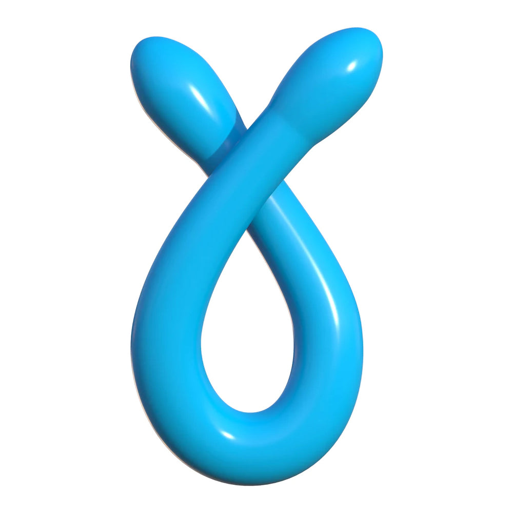 Classix Double Whammy Dildo Blue, flexible dual-ended dildo designed for versatile pleasure and comfort.