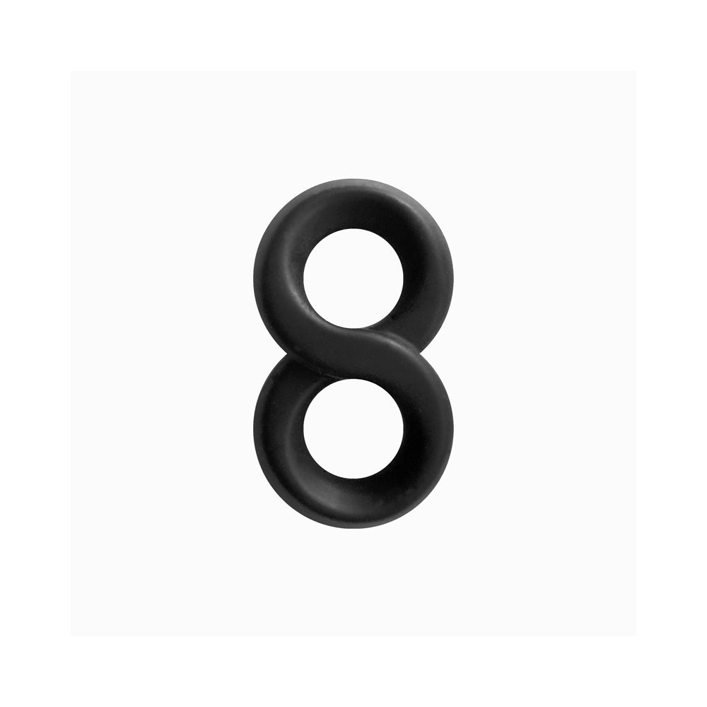 NS Novelties Renegade Infinity Cock Ring Black designed for enhancing pleasure and stamina.