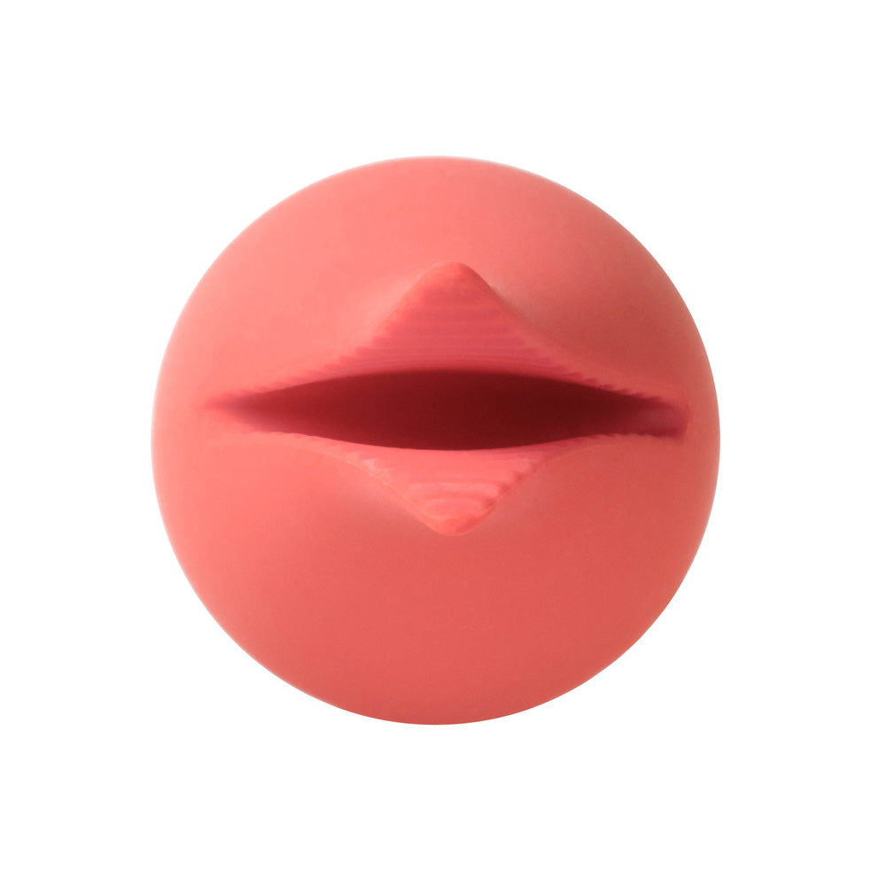 Svakom Siren Dual-Ended Clitoral Vibrator Coral close-up view showing the unique double-tongued tip design.