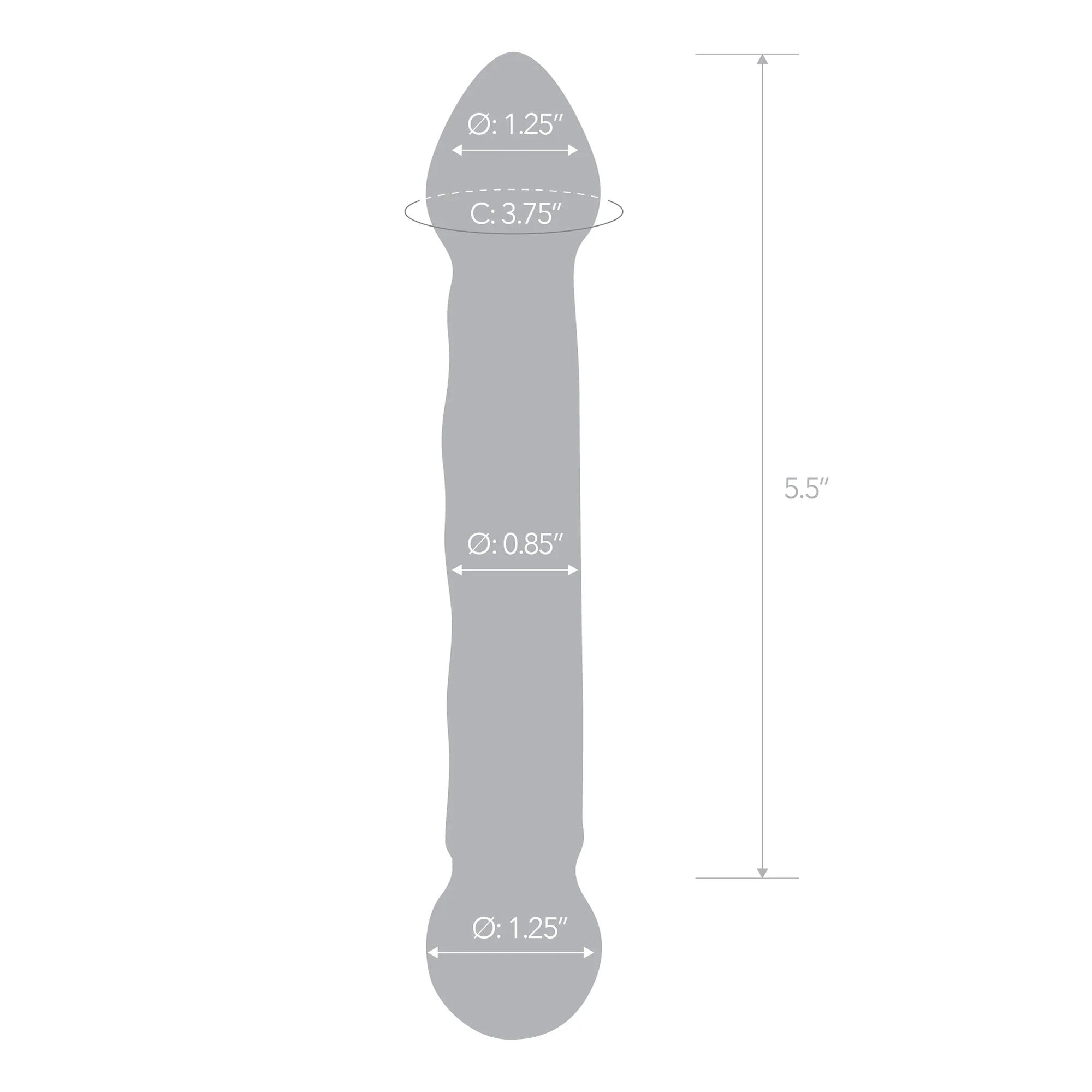 6.5 Inch Full Tip Textured Glass Dildo-0