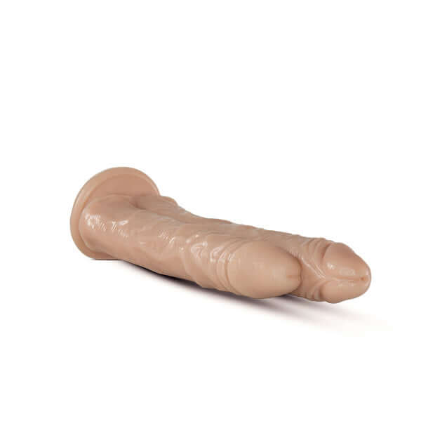 Dr Skin Double Stuffed 10.5 inches Dildo Vanilla showcasing realistic double shafts for enhanced pleasure.