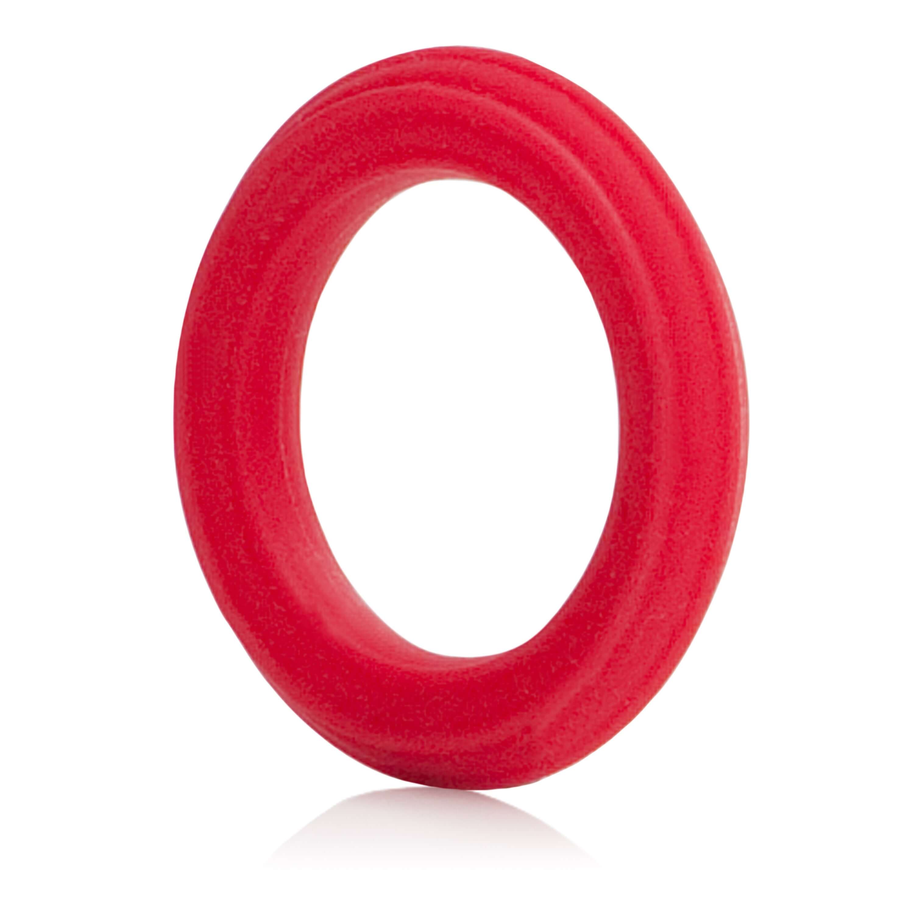 Adonis Caesar Silicone Ring Red, a sturdy silicone ring designed for improved stamina and reliable support.