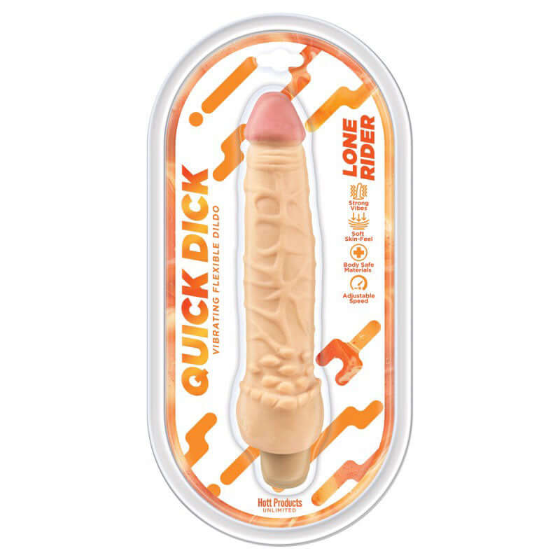 Lone Rider Quick Dick - Vibrating Flex Dildo - 6 Inch-0