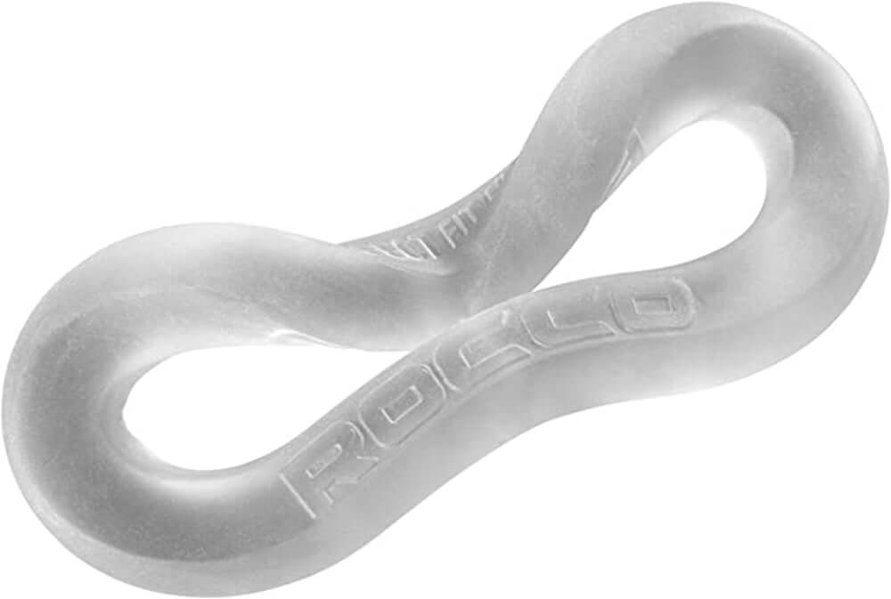 The Rocco 3-Way XL Wrap Ring Clear Perfect Fit, a versatile pleasure accessory designed for comfort and control.