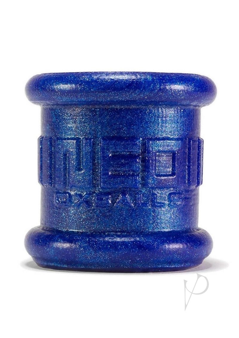 Oxballs Neo Tall Silicone Ball Stretcher Large Blue showcasing its sleek design and durable build.