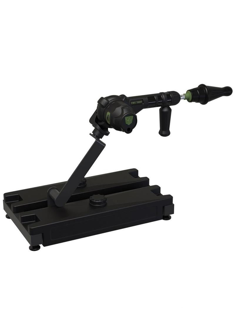 Fort Troff Gunner 3-in-1 Machine with Remote Control Black showcased on a display stand.