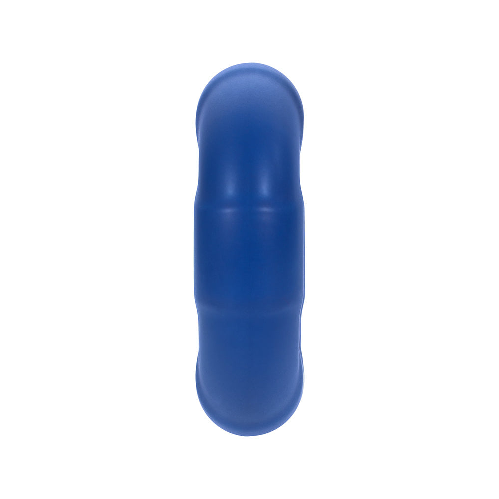 Forto F-33 Liquid Silicone Cockring Medium Blue, premium liquid silicone accessory for comfort and flexibility.