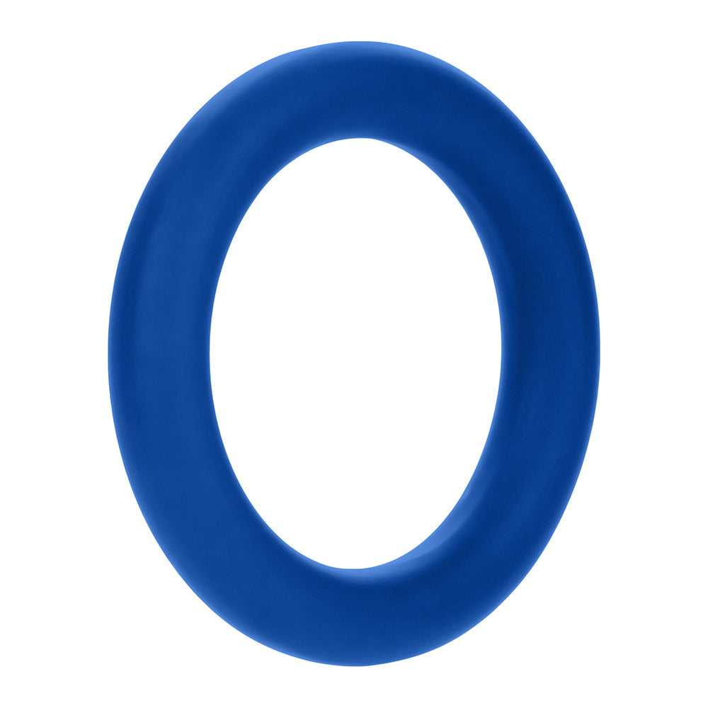 Forto F-61 3-piece Silicone Cockring Set Blue - flexible blue silicone ring designed for comfort and durability.
