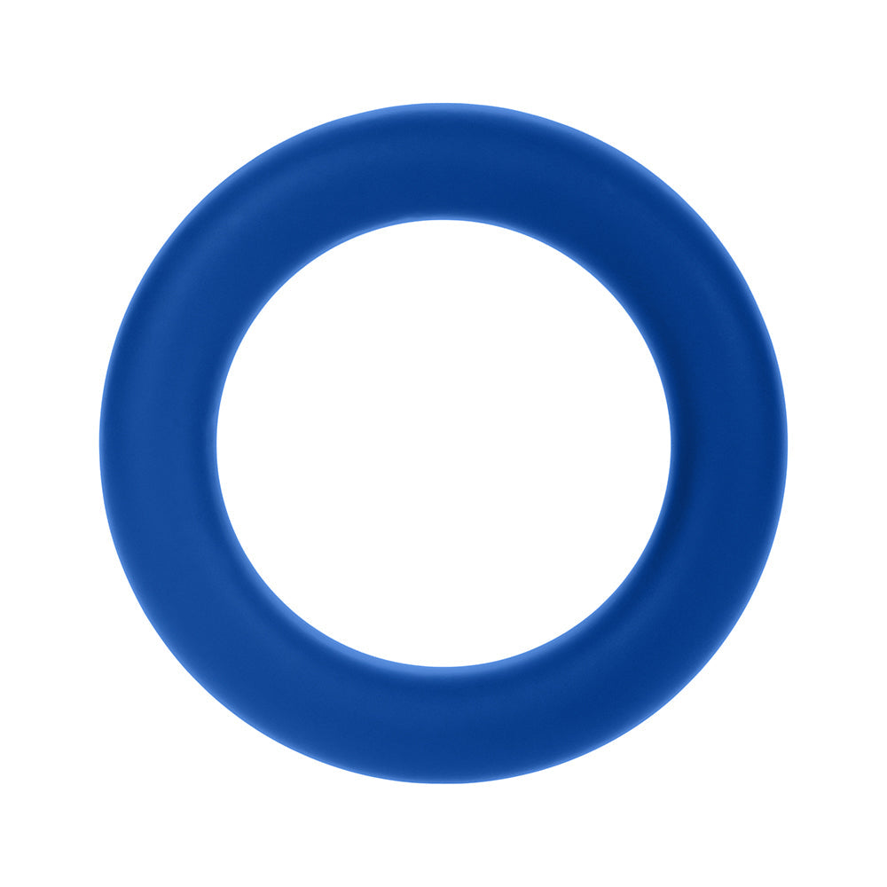 Forto F-61 3-piece Silicone Cockring Set Blue - flexible silicone ring designed for comfort and durability.