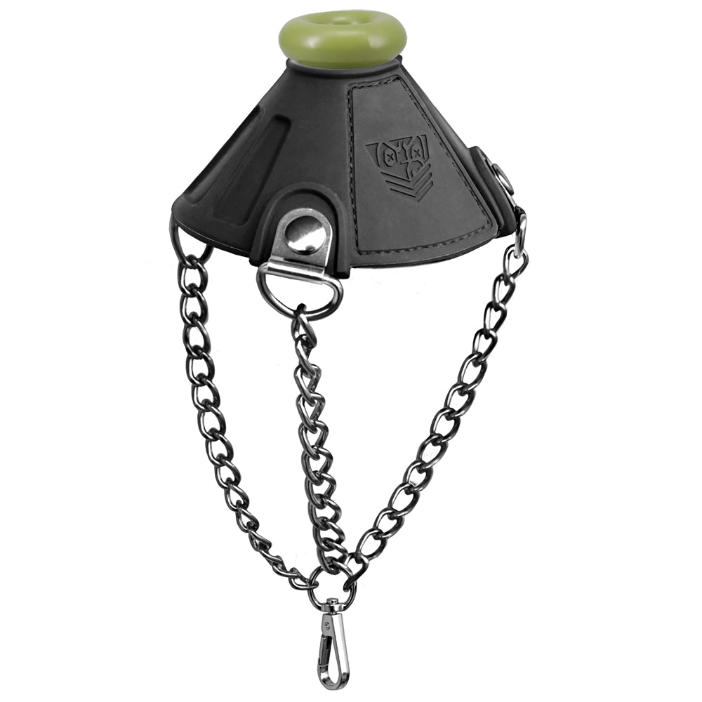 Fort Troff Apex Ball Chute Black premium silicone accessory with chain and attachment points for versatility.