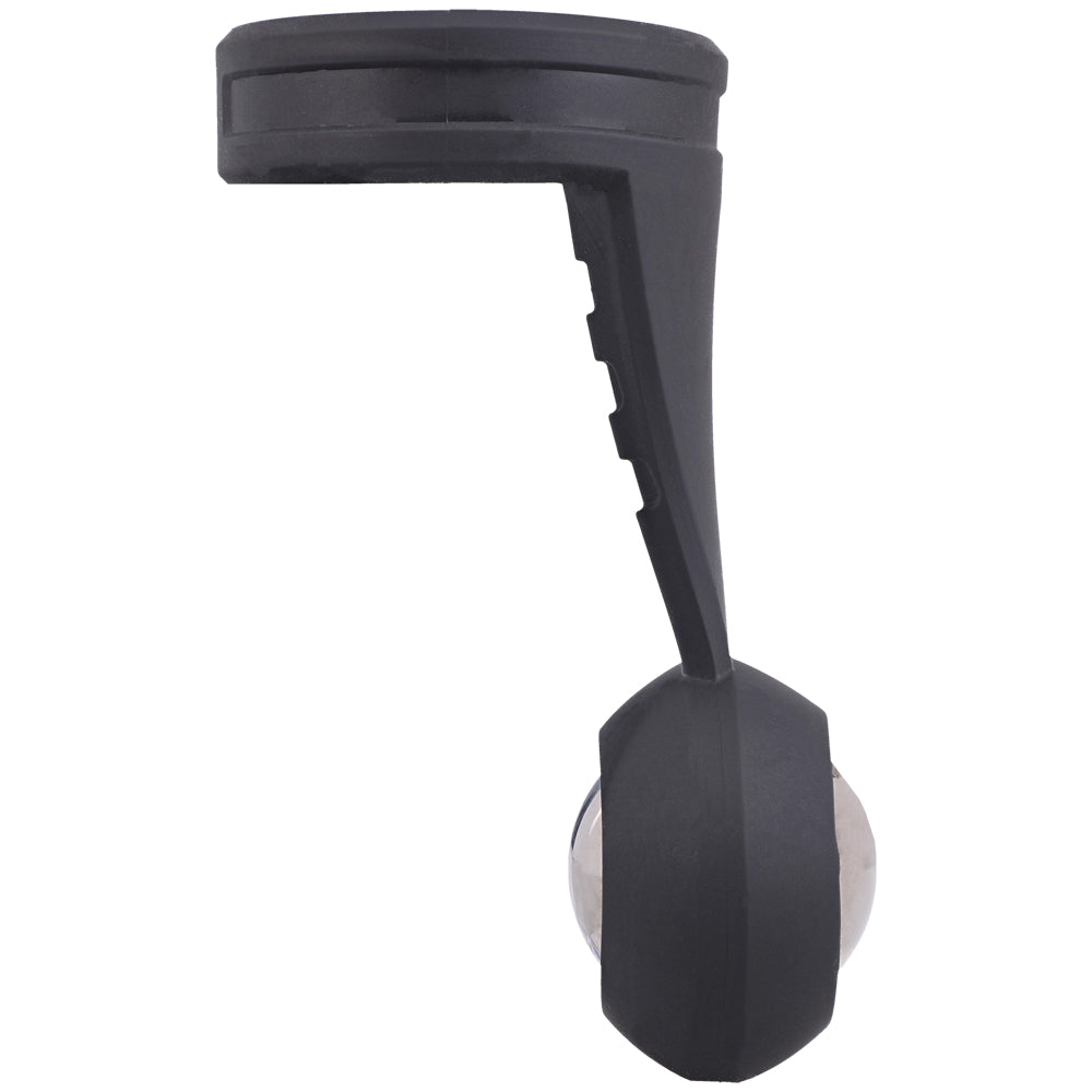 Fort Troff Swing N Hang Black side view showcasing its unique weighted silicone design and durable steel core.