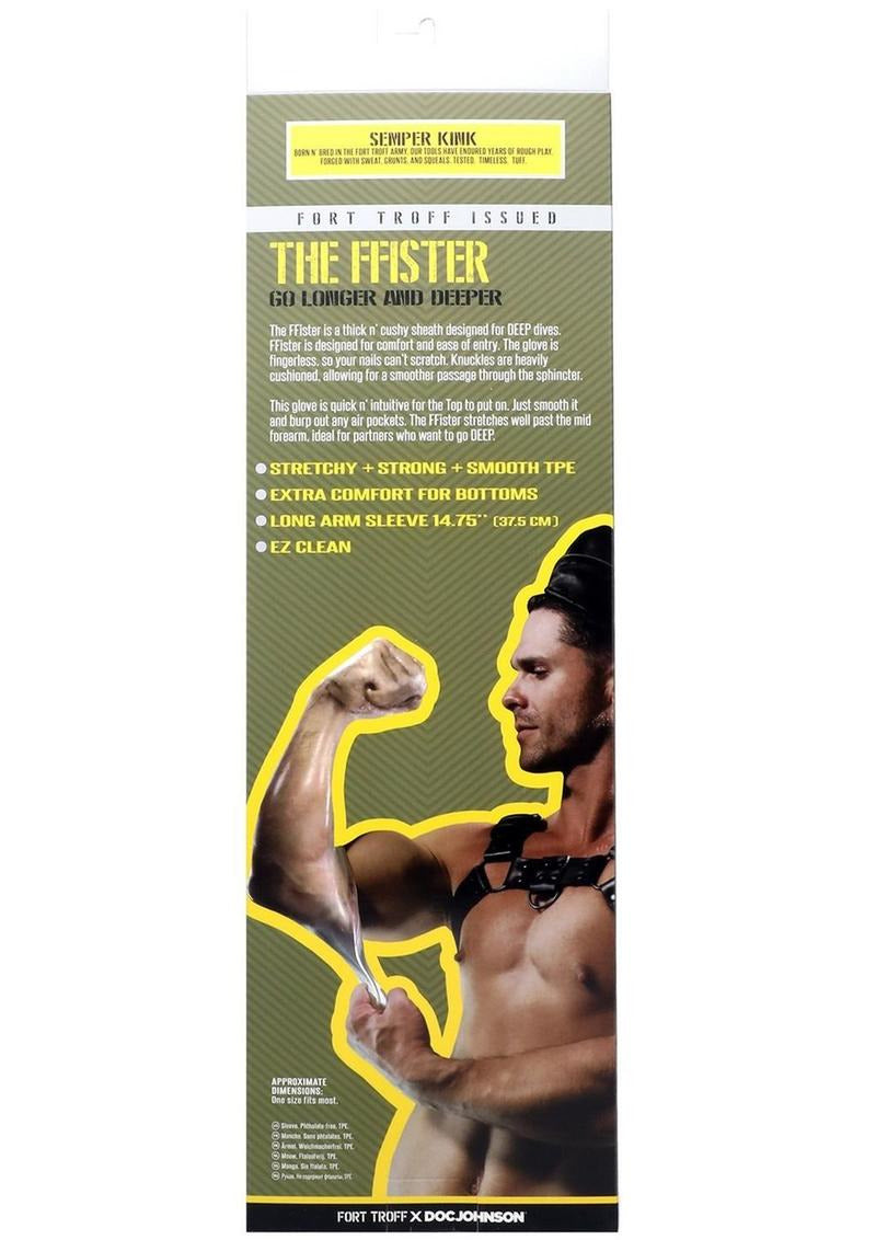 Fort Troff Ffister Silicone Glove Frost packaging showcasing features like strength and comfort.