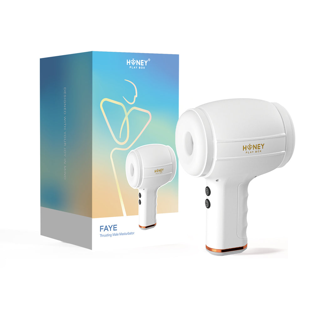 Honey Play Box Faye Thrusting Masturbator product with elegant design and packaging.