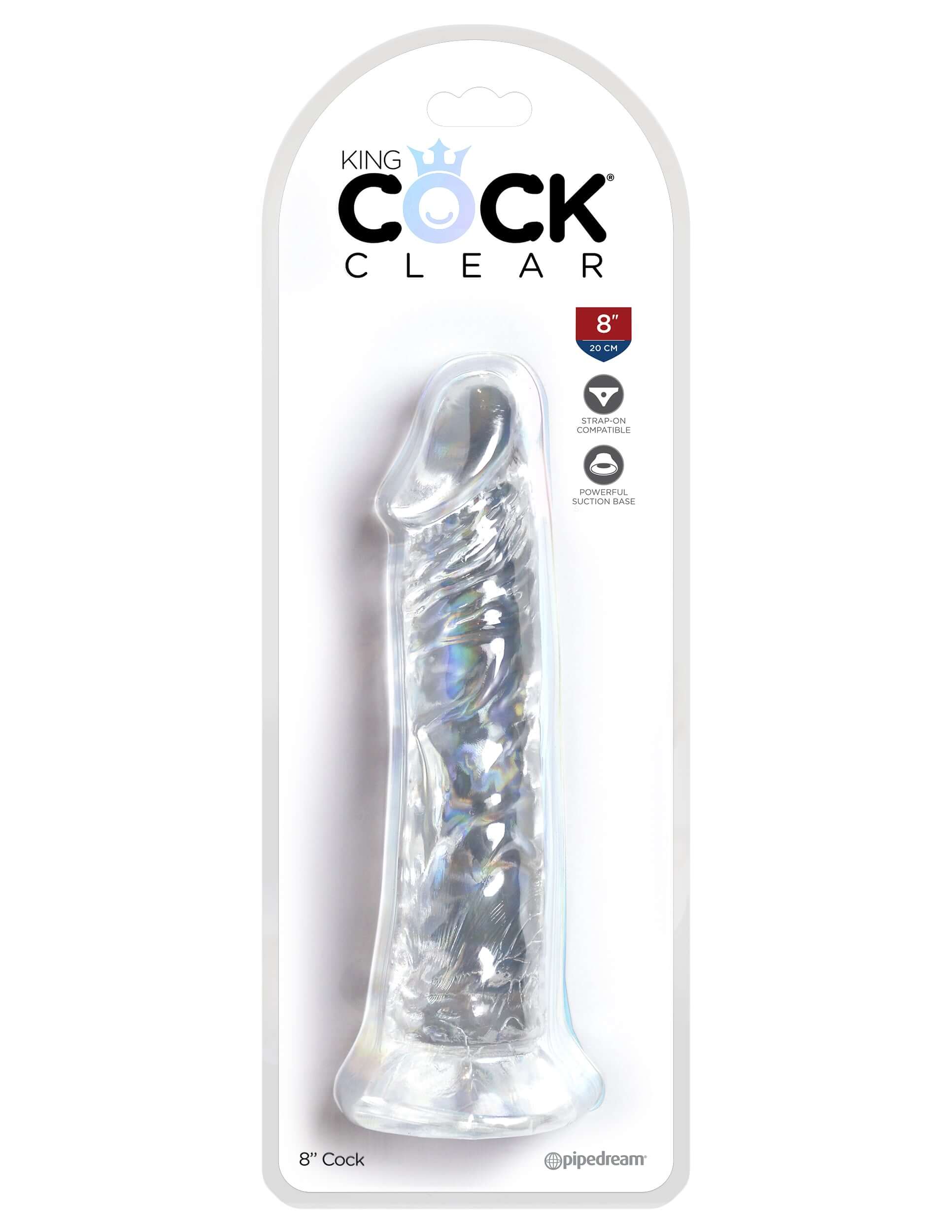King Cock Clear 8 Inch Cock-0