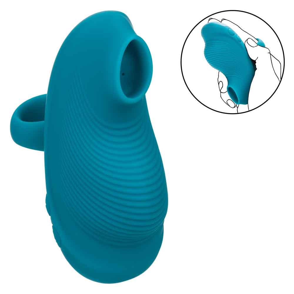 Envy Handheld Suction Massager - Blue-8