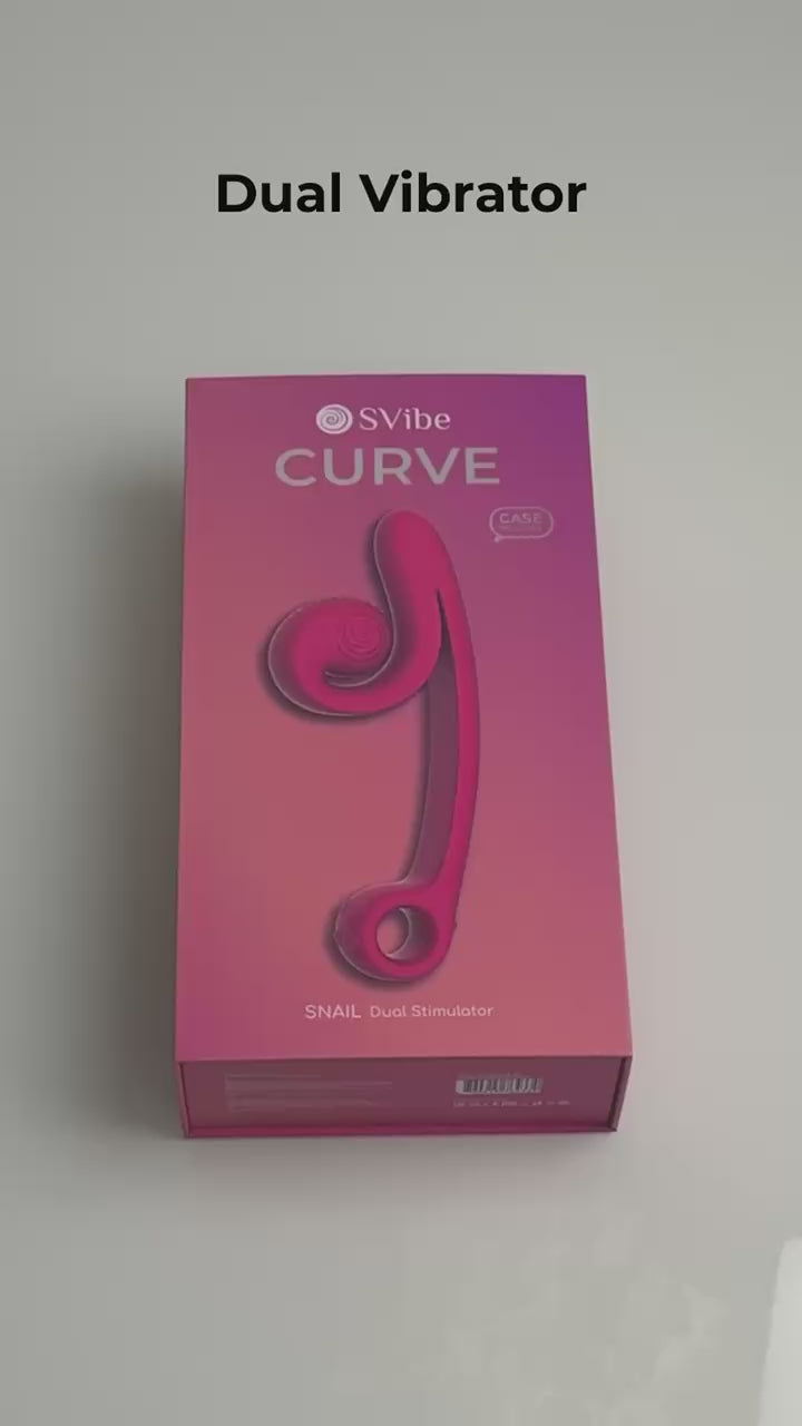 Svibe Snail Curve Dual Stimulator Purple packaging showcasing its unique design for dual stimulation.