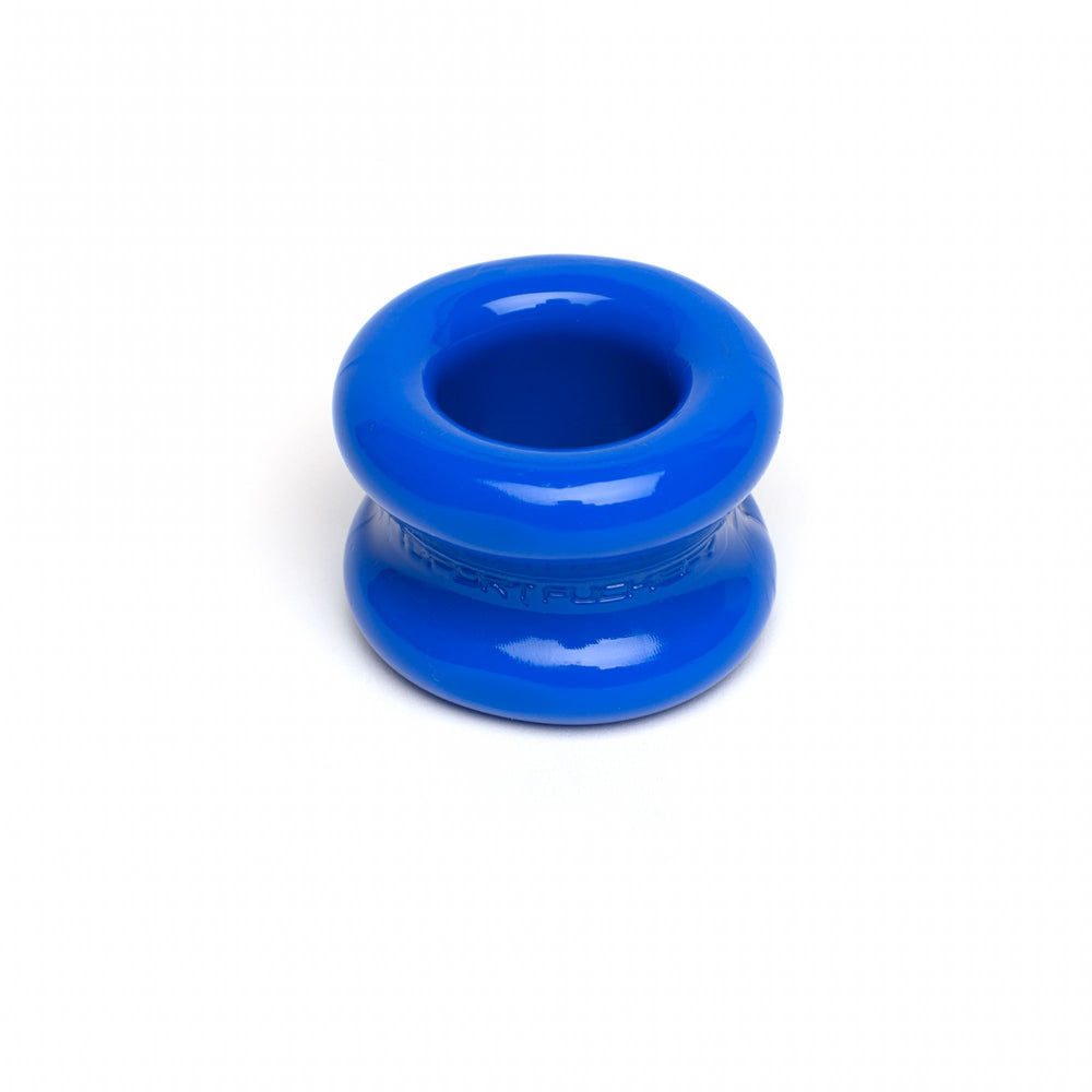Sport Fucker Muscle Ball Stretcher Blue TPE, blue soft TPE ball stretcher for comfort and flexibility.
