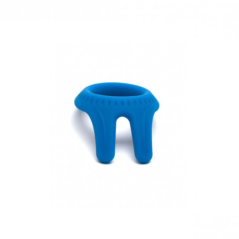 Sport Fucker Cockpit Silicone Cock Ring Blue featuring ergonomic teardrop design for comfort and performance.